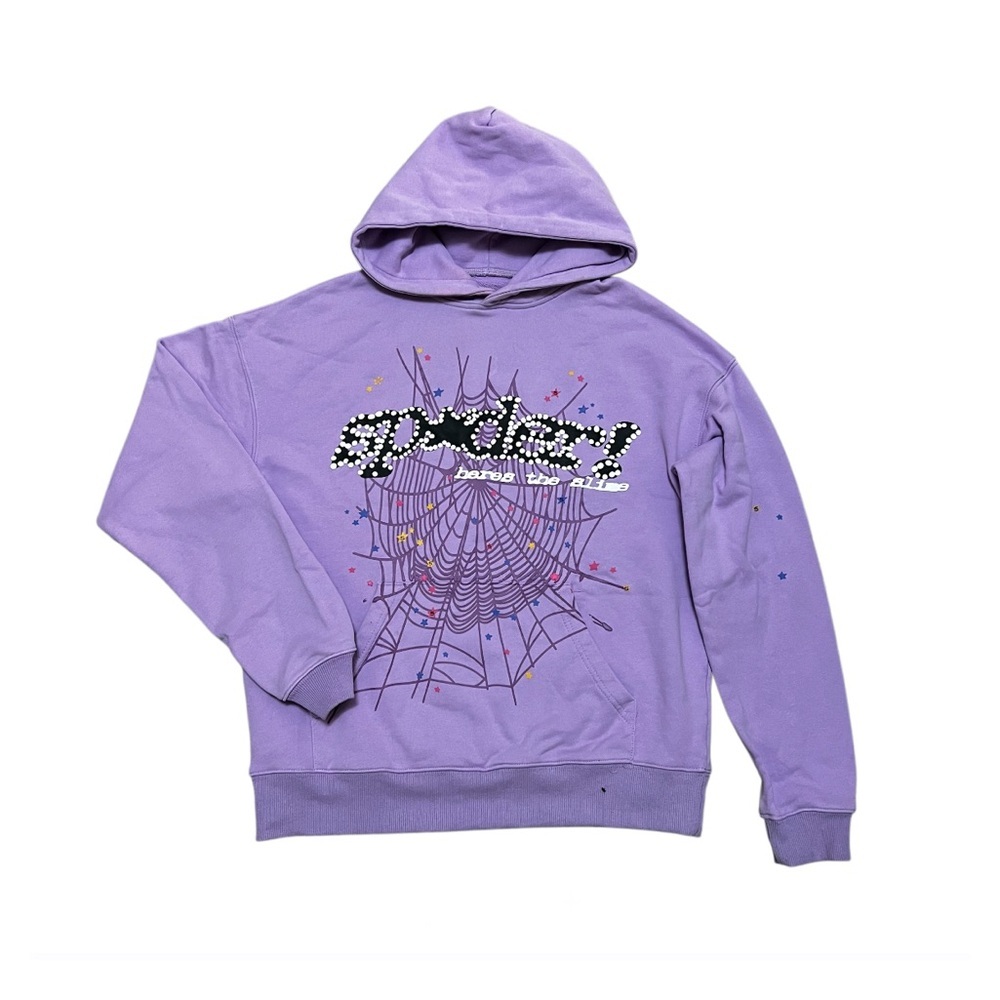 Sp5der hoodie in açai purple